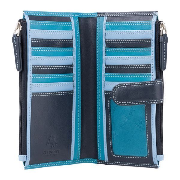 Гаманець жіночий Visconti RB100 Bermuda c RFID (Blue Multi) 123 фото