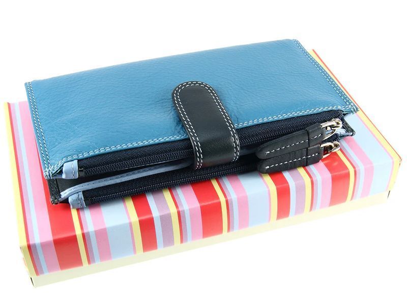 Гаманець жіночий Visconti RB100 Bermuda c RFID (Blue Multi) 123 фото