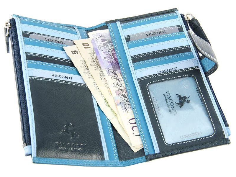 Гаманець жіночий Visconti RB100 Bermuda c RFID (Blue Multi) 123 фото