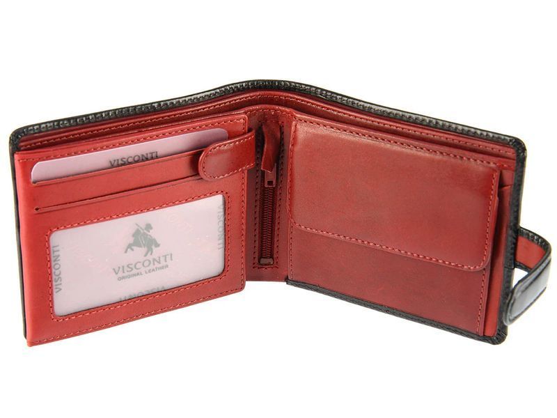 Гаманець чоловічий Visconti TR35 Atlantis c RFID (Black Red) 165 фото