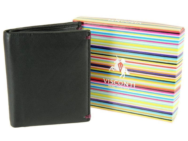 Гаманець чоловічий Visconti AP60 Thun (Black Burgundy) 1068 фото