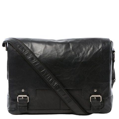 Сумка чоловіча для ноутбука 15,5 Ashwood 8343 Black (Чорний) 6156 фото