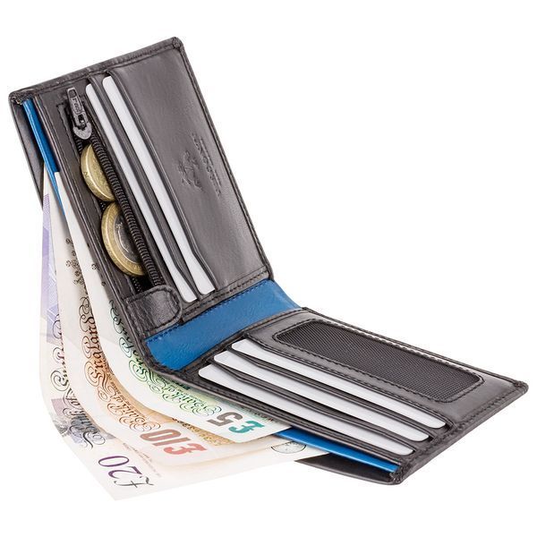 Гаманець чоловічий Visconti PM101 Pablo c RFID (Black Blue) 323 фото