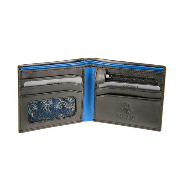 Гаманець чоловічий Visconti PM101 Pablo c RFID (Black Blue) 323 фото