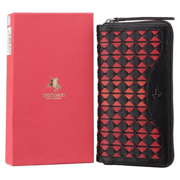 Гаманець жіночий Visconti BR76 BLK/CHERRY 3416 фото